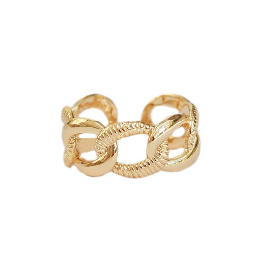 Anillo, cadena real, oro